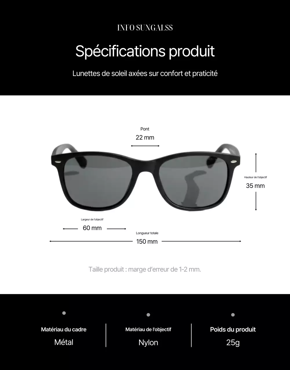 Publicité de mode noire moderne