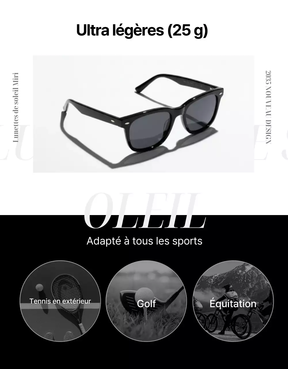 Publicité de mode noire moderne