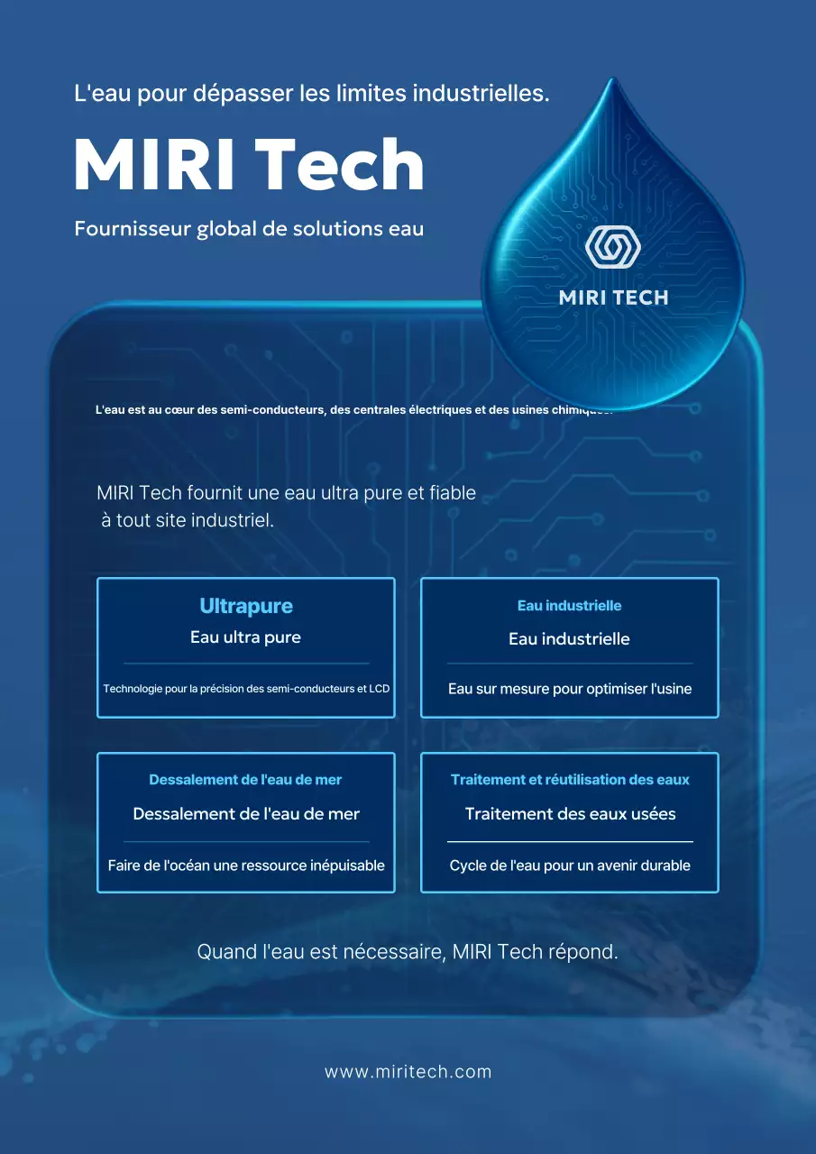 Publicité industrielle moderne bleue