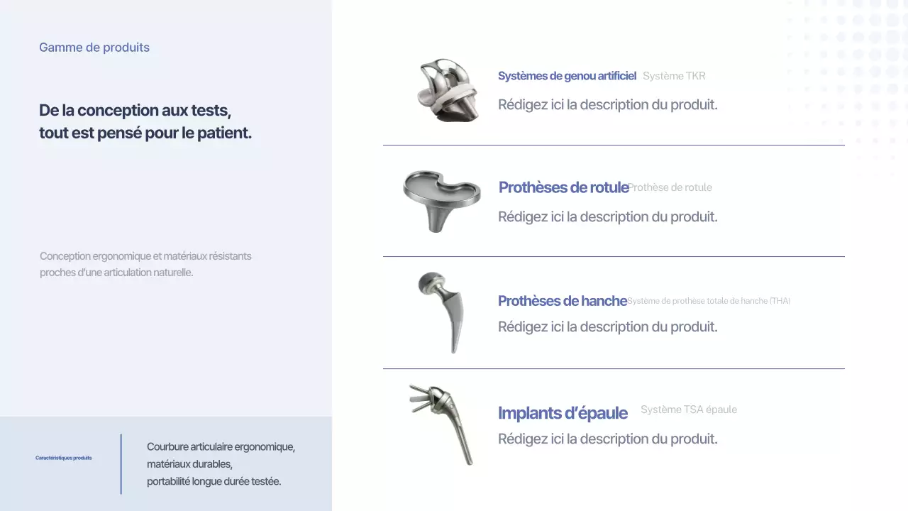 Promotion des dispositifs médicaux modernes gris