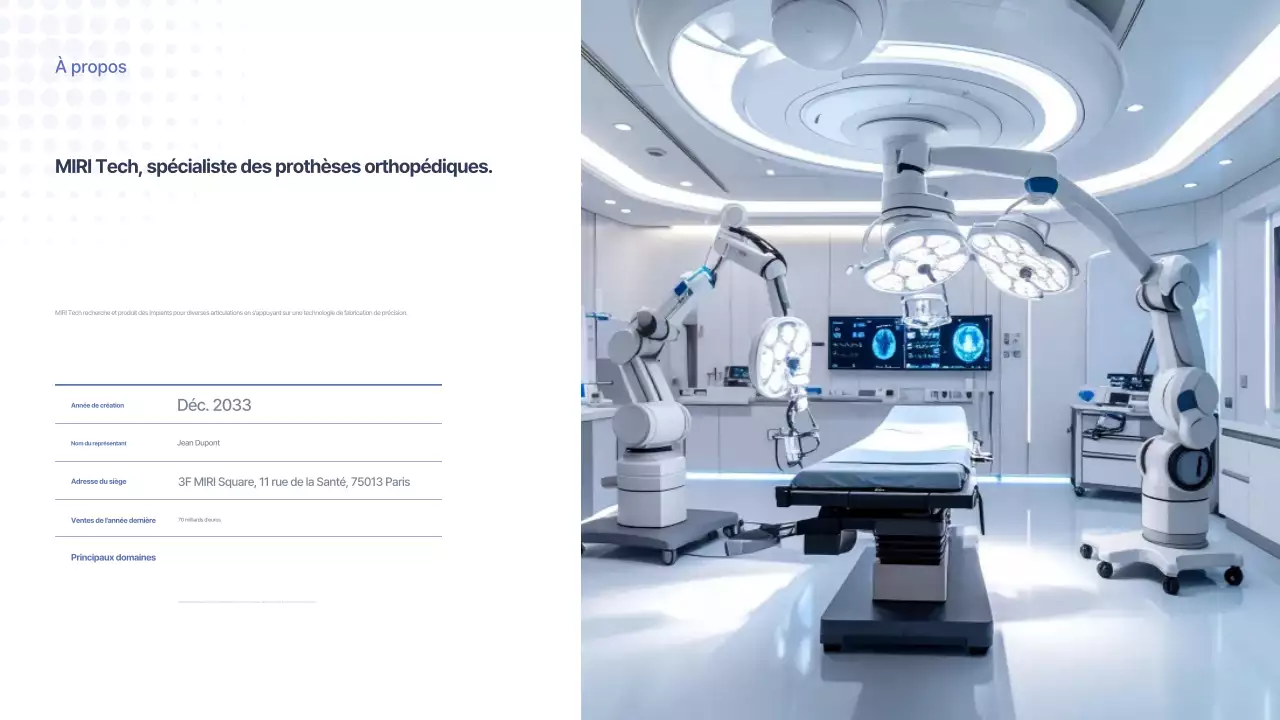 Promotion des dispositifs médicaux modernes gris