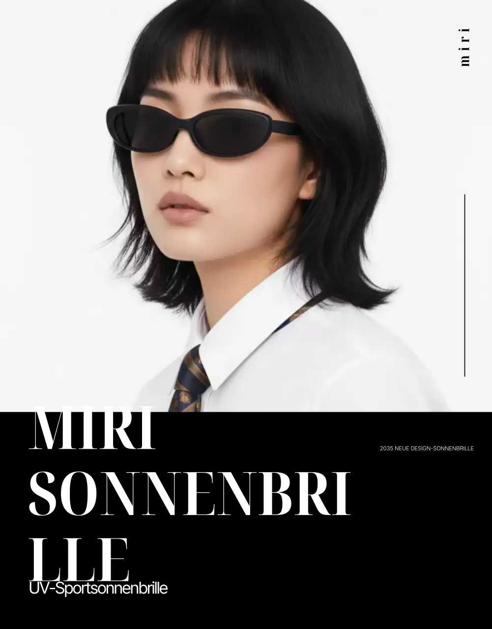 Werbung für moderne schwarze Mode