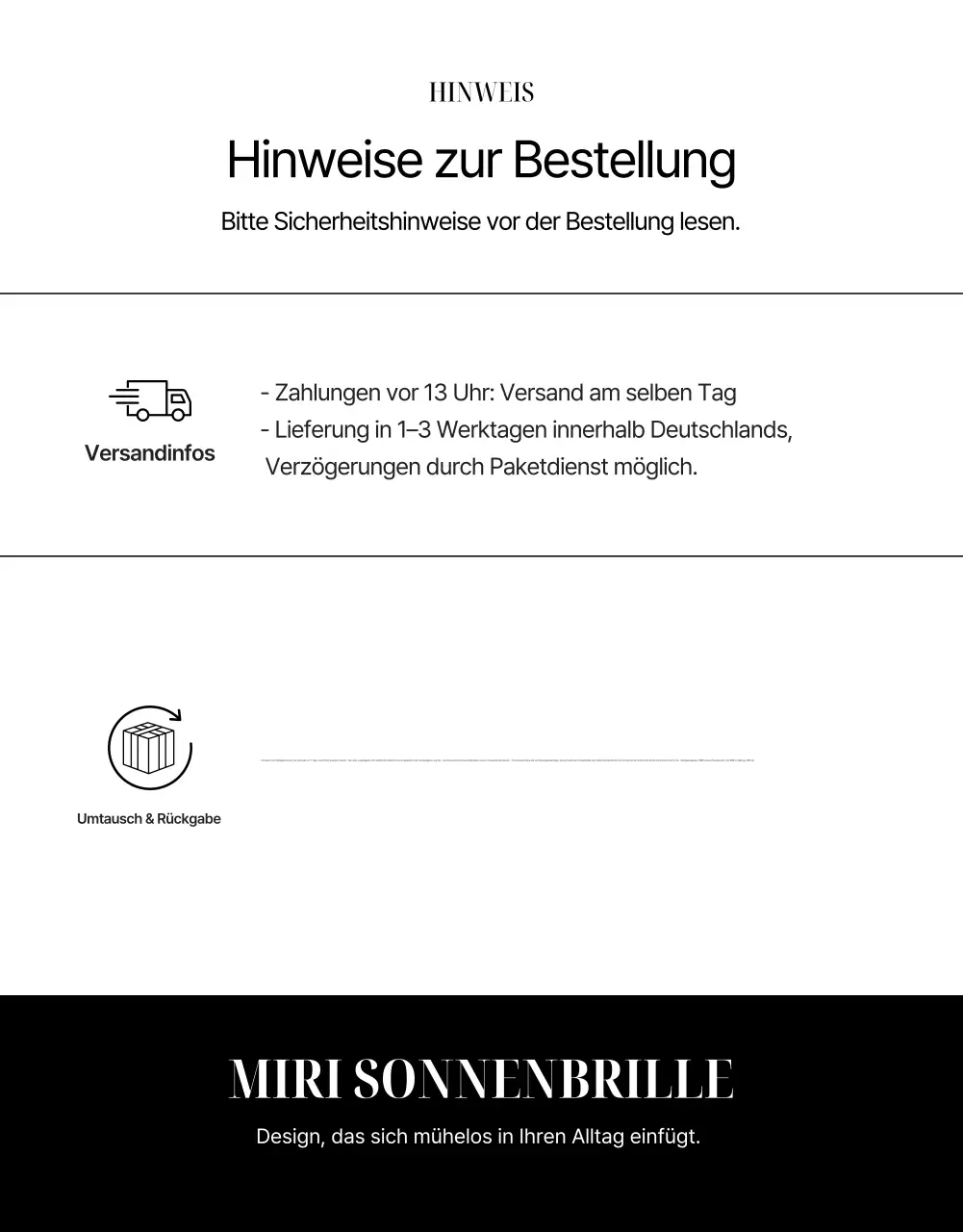 Werbung für moderne schwarze Mode