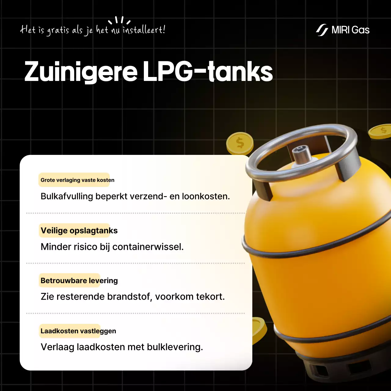 Gele advertentie voor moderne energie