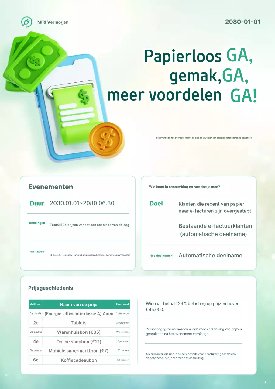 Promotiecampagne voor een modern milieu van Mint
