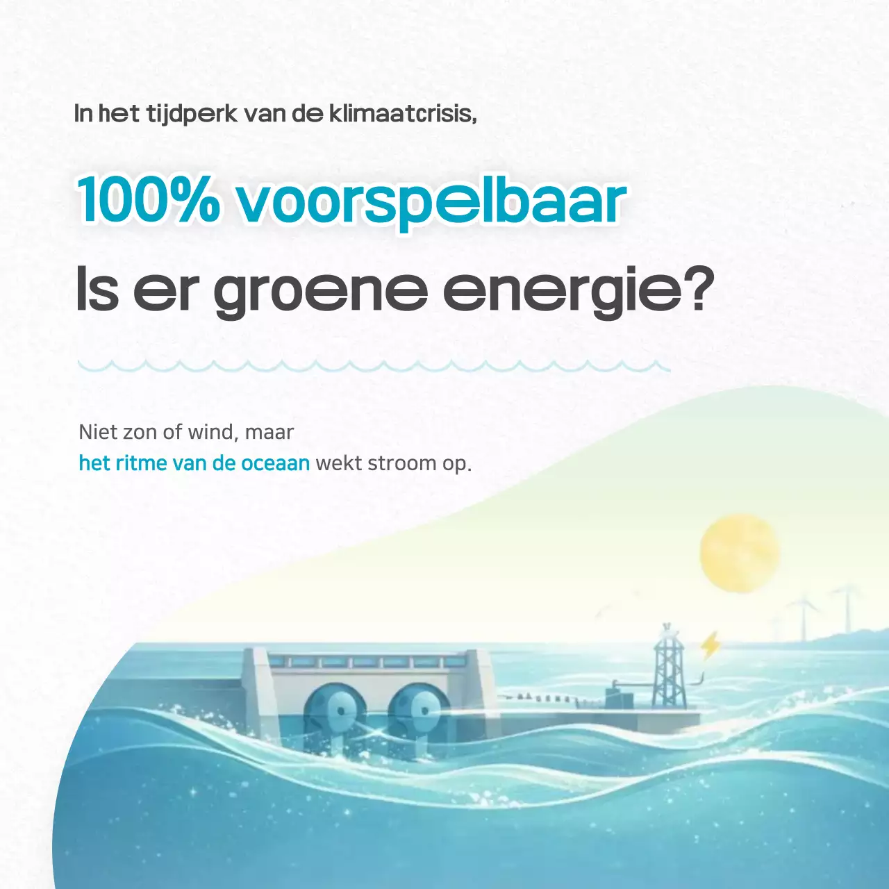 Hemelsblauwe moderne milieuvriendelijke reclame