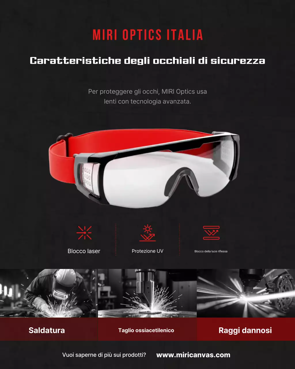 Promozione delle linee guida di sicurezza moderne rosse