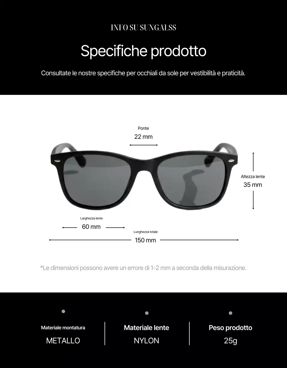 Pubblicità di moda moderna nera