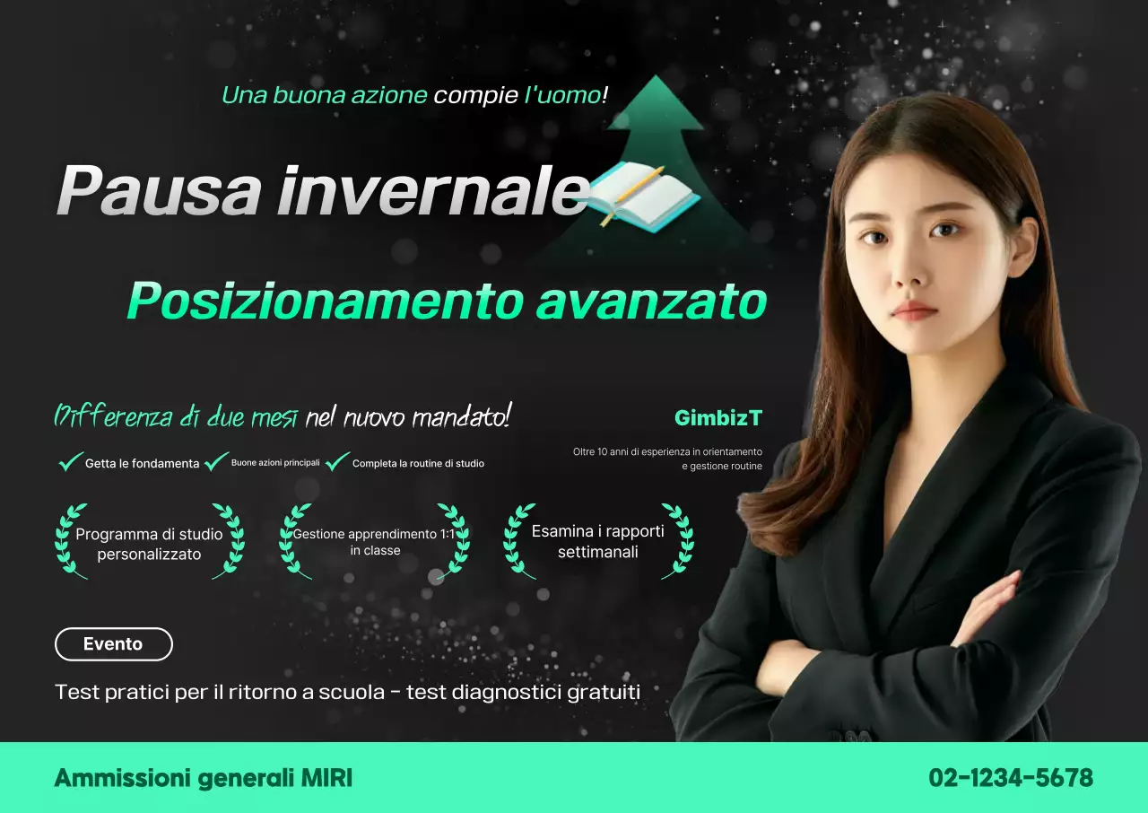 Pubblicità sull'istruzione moderna e verde