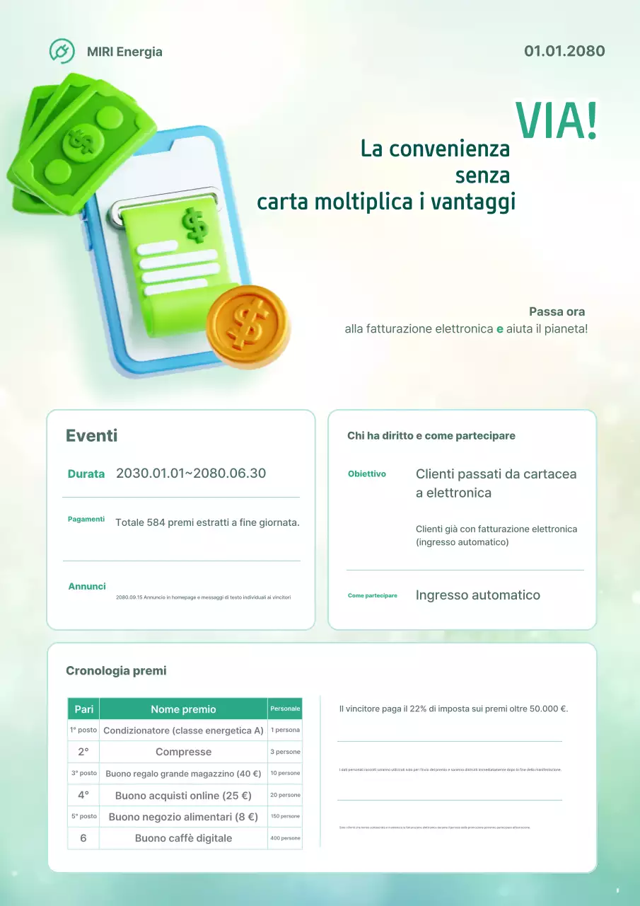 Campagna promozionale per l'ambiente moderno di Mint