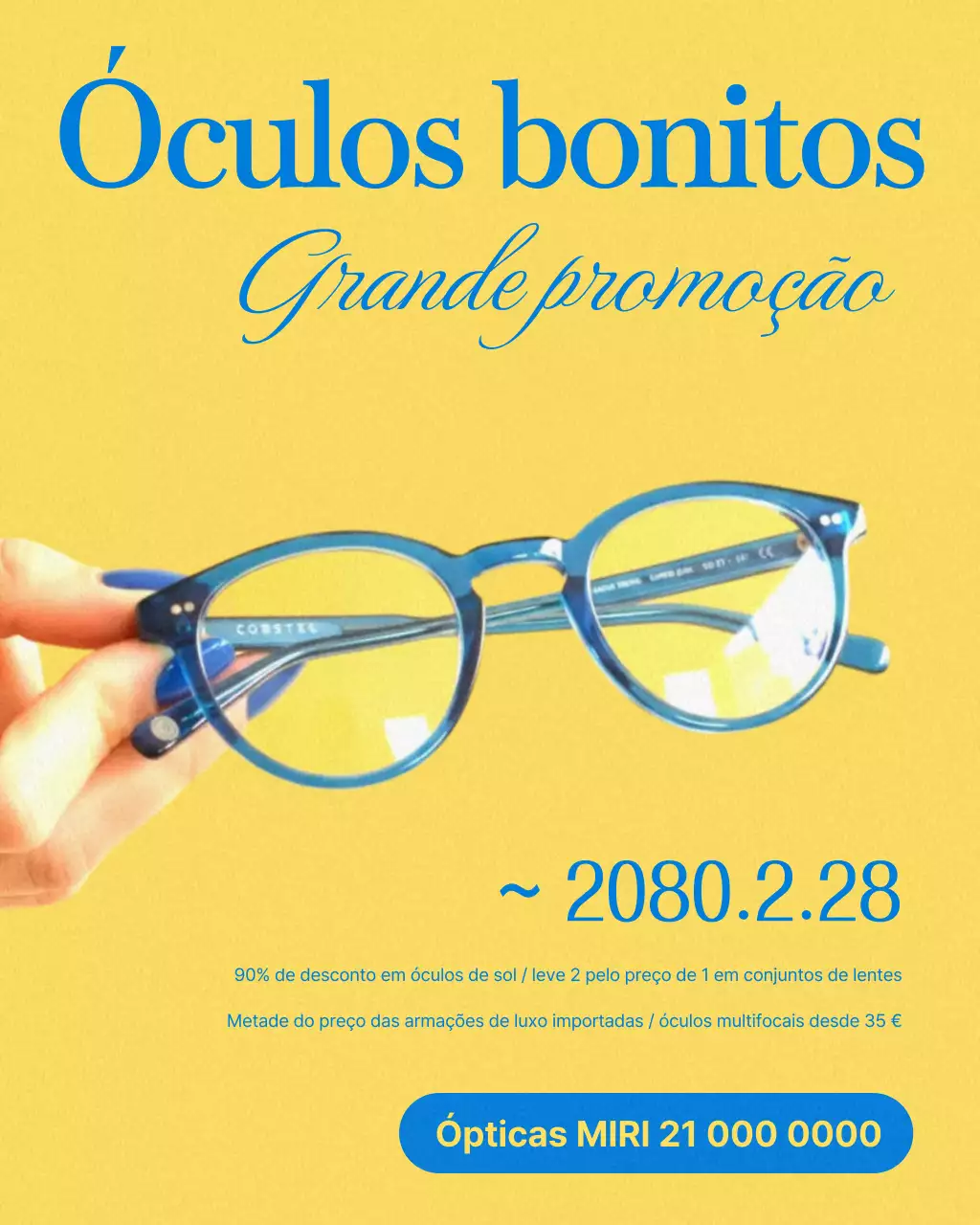 Óculos modernos amarelos à venda