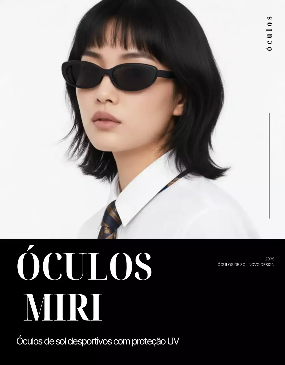 Anúncio de moda moderna em preto