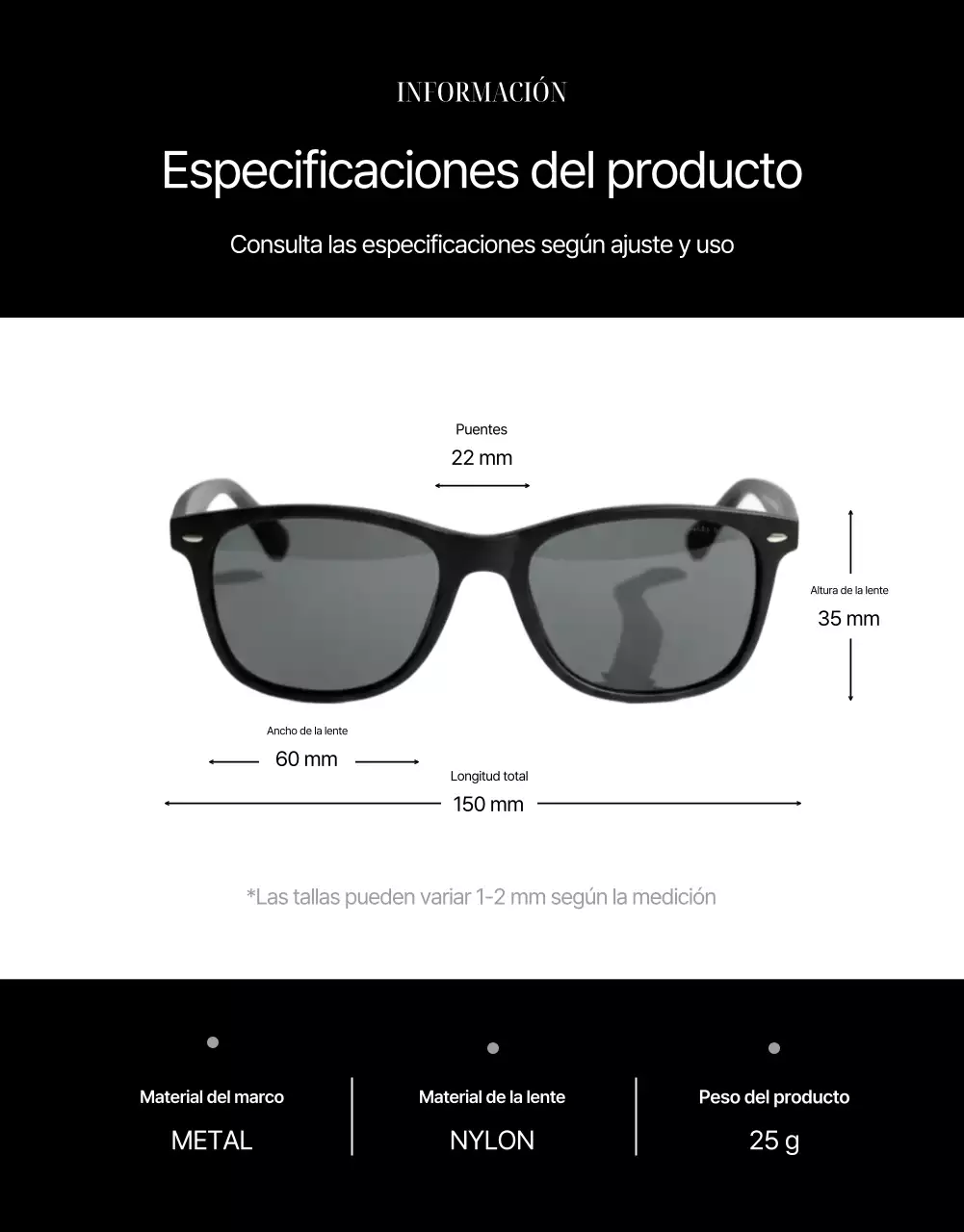 Anuncio de moda moderna negra