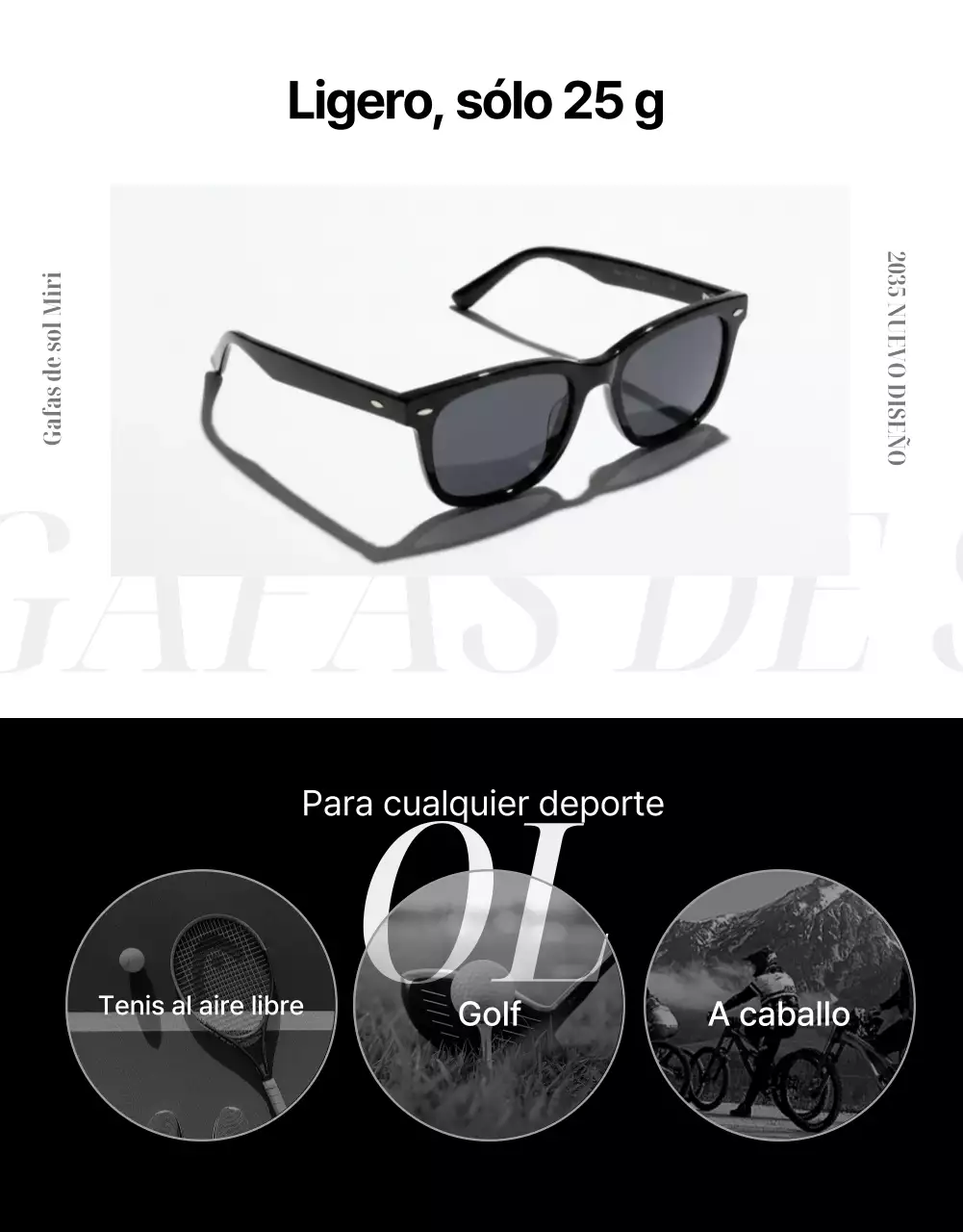 Anuncio de moda moderna negra