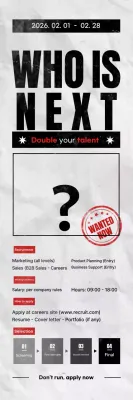 Rekrutmen Retro Hitam