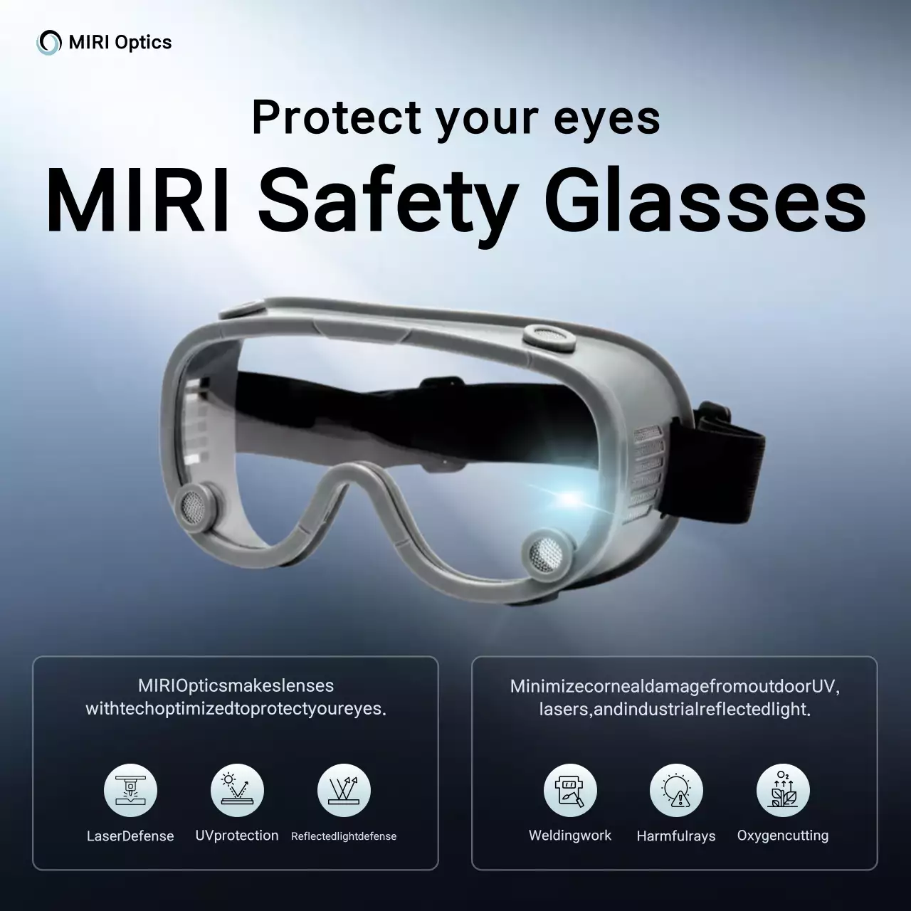 Quảng cáo an toàn hiện đại màu xám