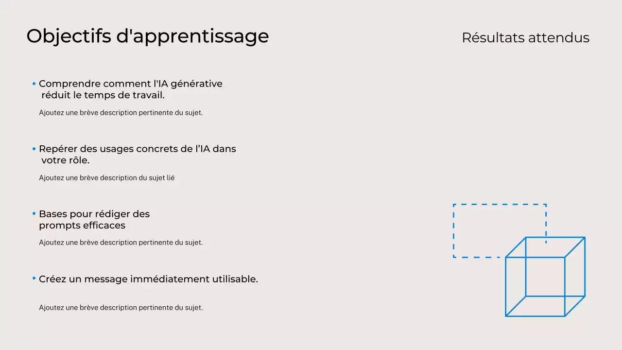 Invitation au cours d'IA moderne noire