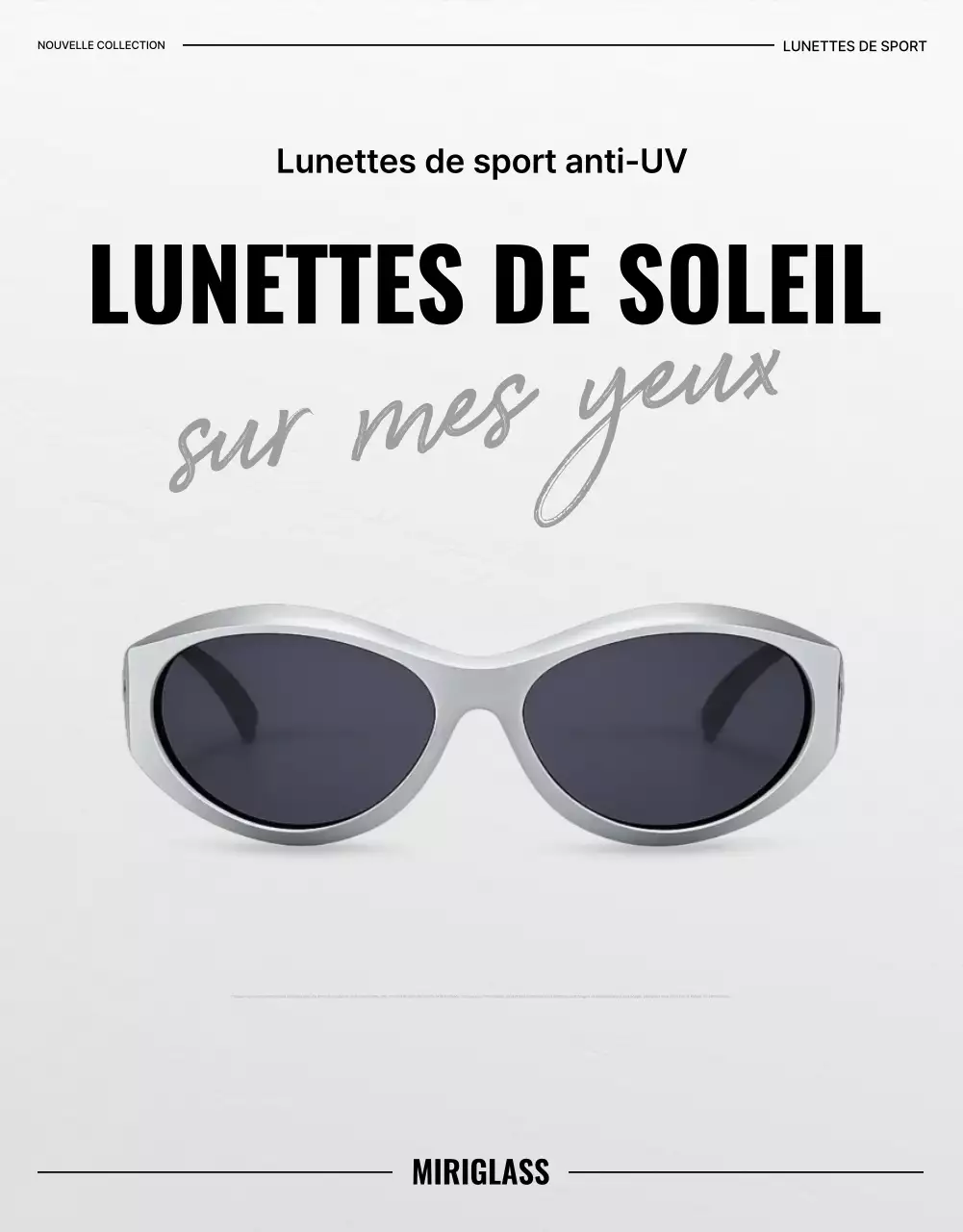 Publicité sportive moderne noire