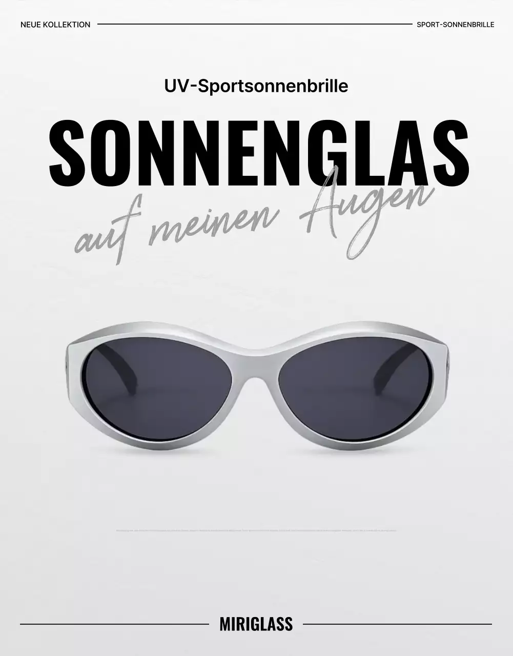 Schwarze moderne Sportwerbung