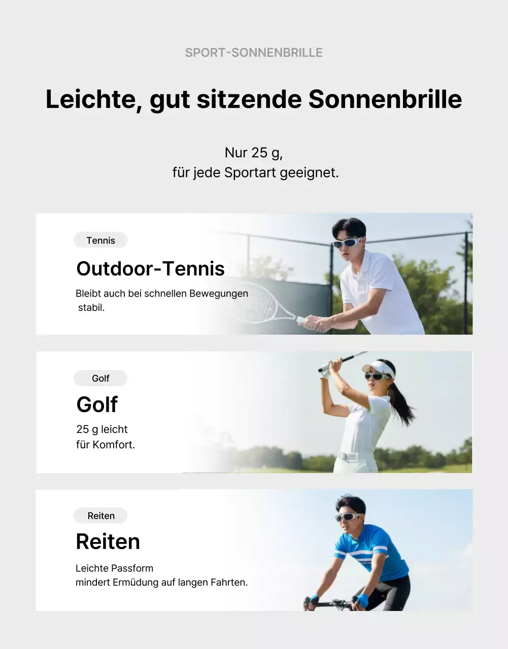 Schwarze moderne Sportwerbung