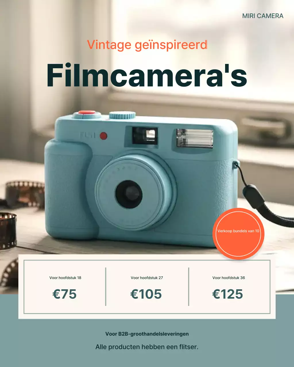 Sky Blue Vintage Camera Reclame