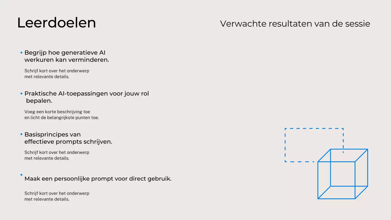 Uitnodiging voor een cursus over moderne zwarte AI