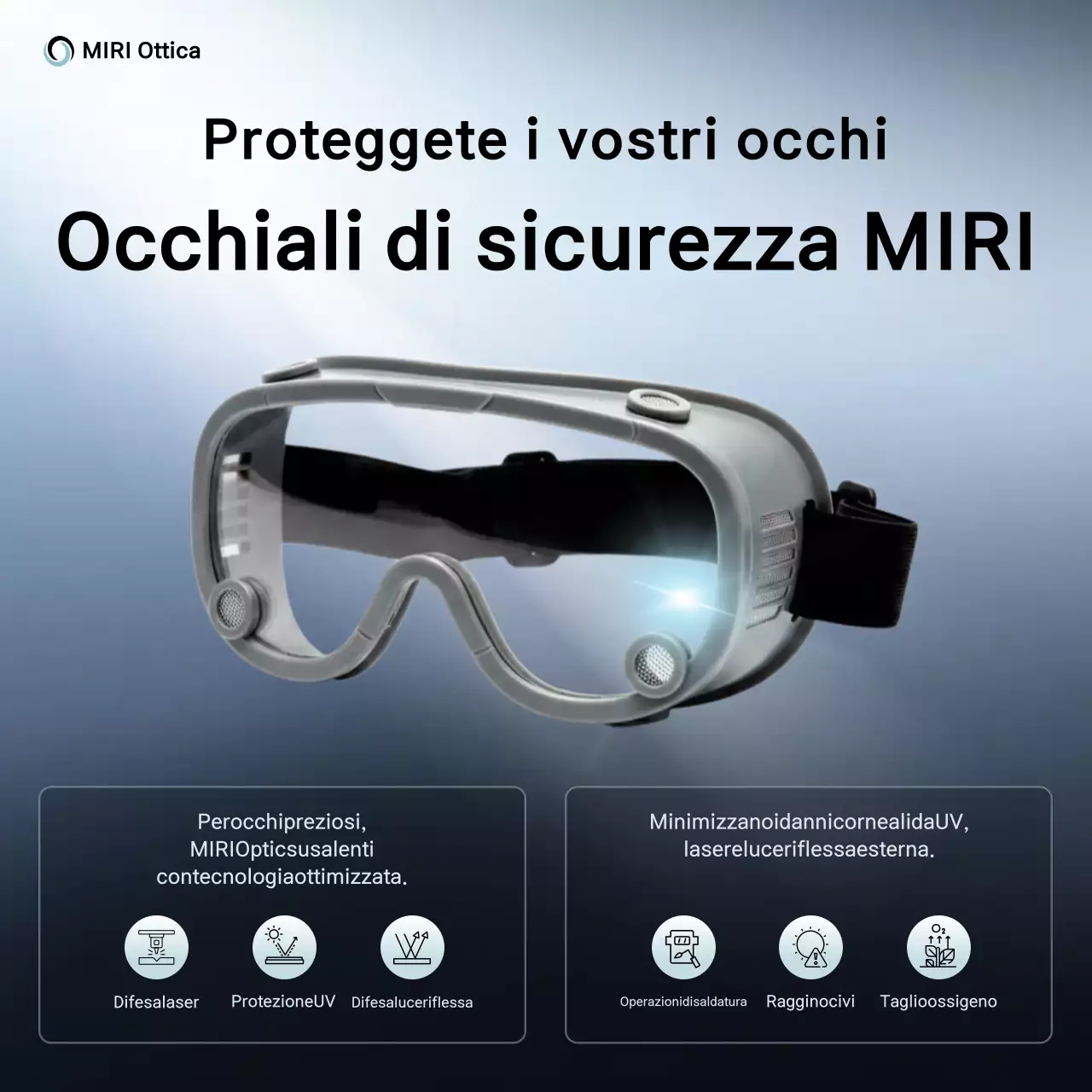 Pubblicità sulla sicurezza moderna grigia