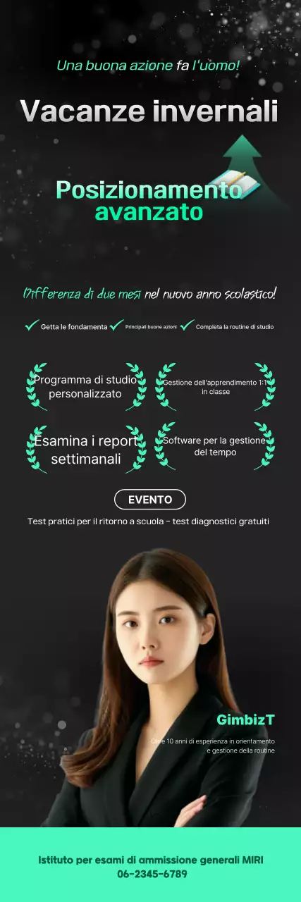 Pubblicità sull'istruzione moderna e verde