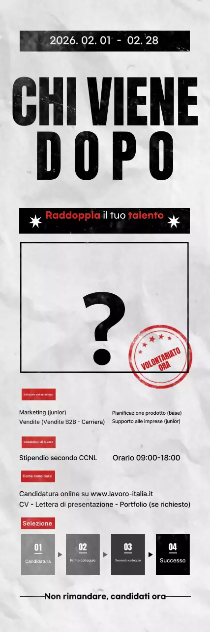 Reclutamento retrò nero Reclutamento