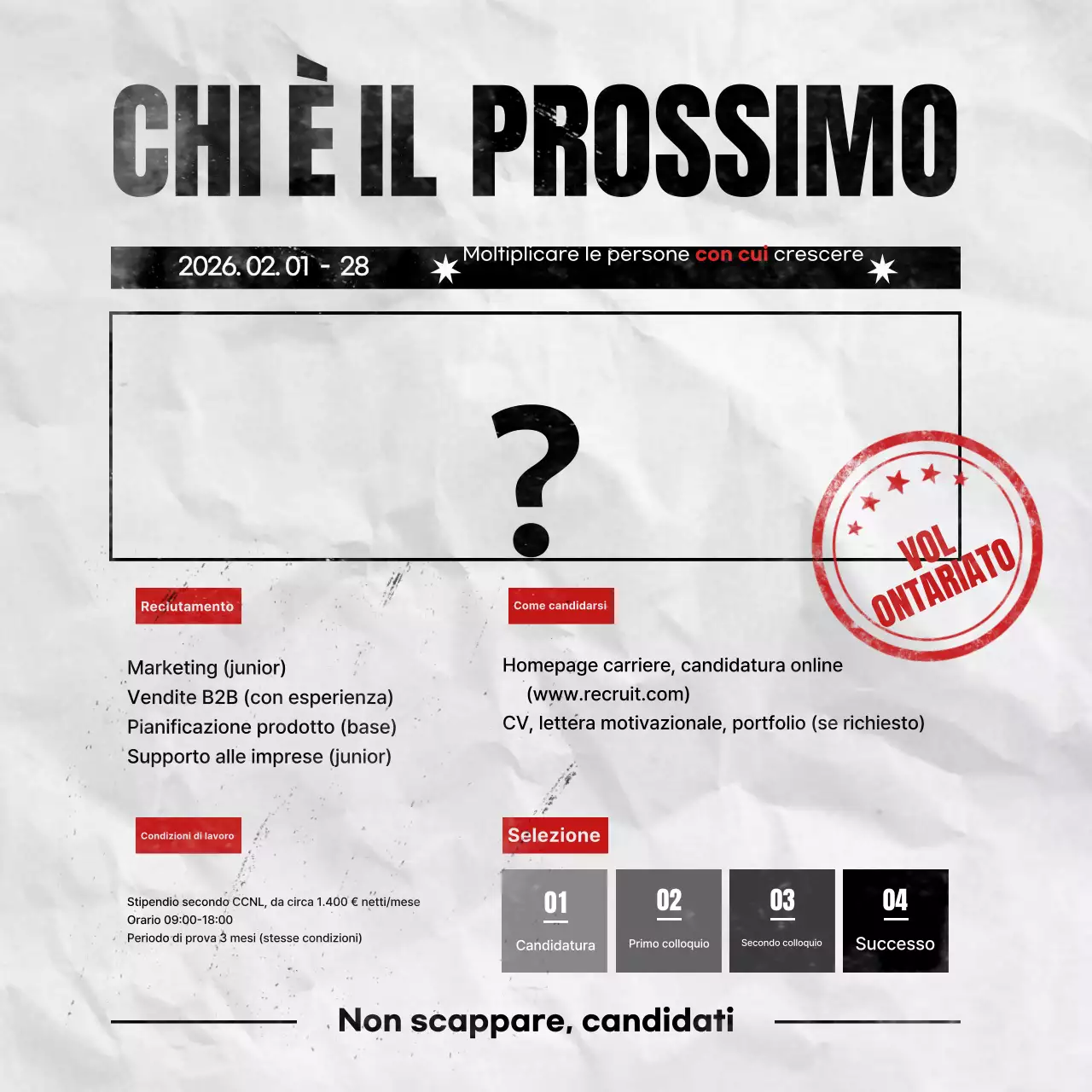 Reclutamento retrò nero Reclutamento