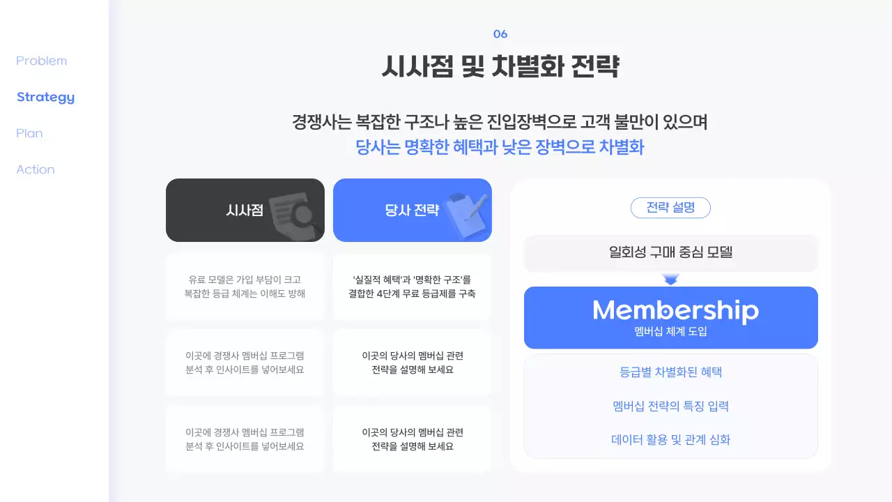 파랑 모던 멤버십 제안