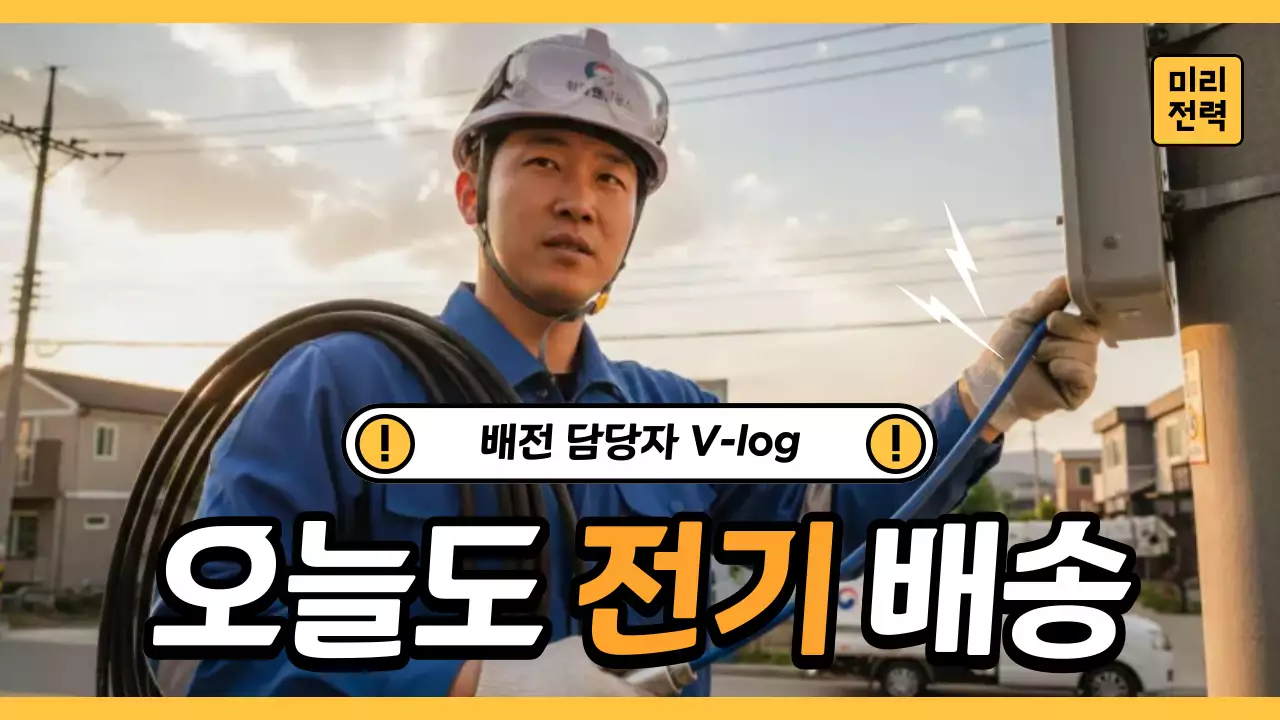 주황 모던 전기 작업 홍보