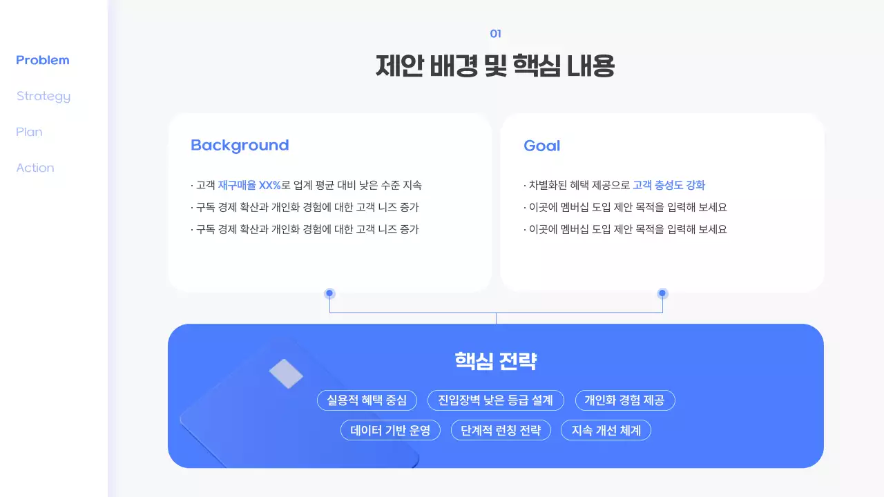 파랑 모던 멤버십 제안