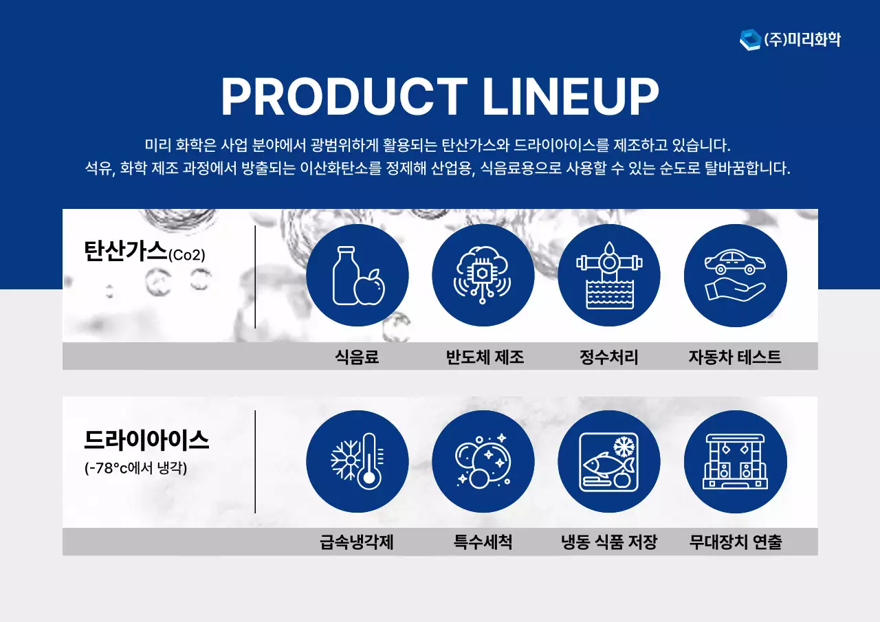 파랑 모던 산업 제품 소개