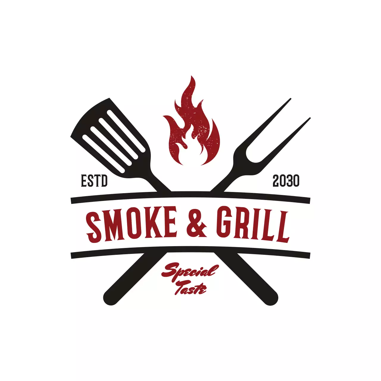 red rustic barbecue advertisement