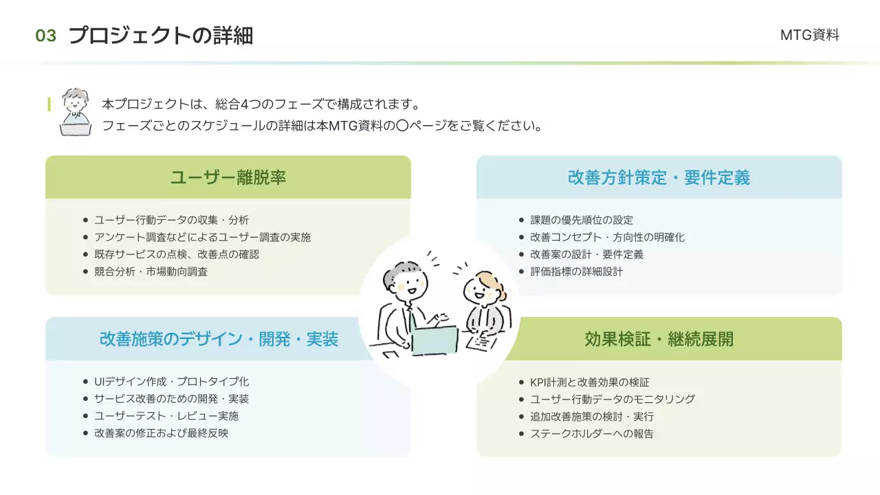 グリーン シンプル ビジネス 資料