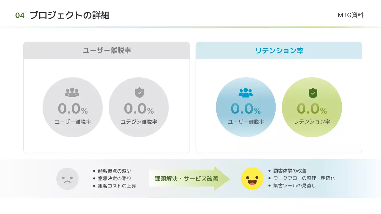 グリーン シンプル ビジネス 資料