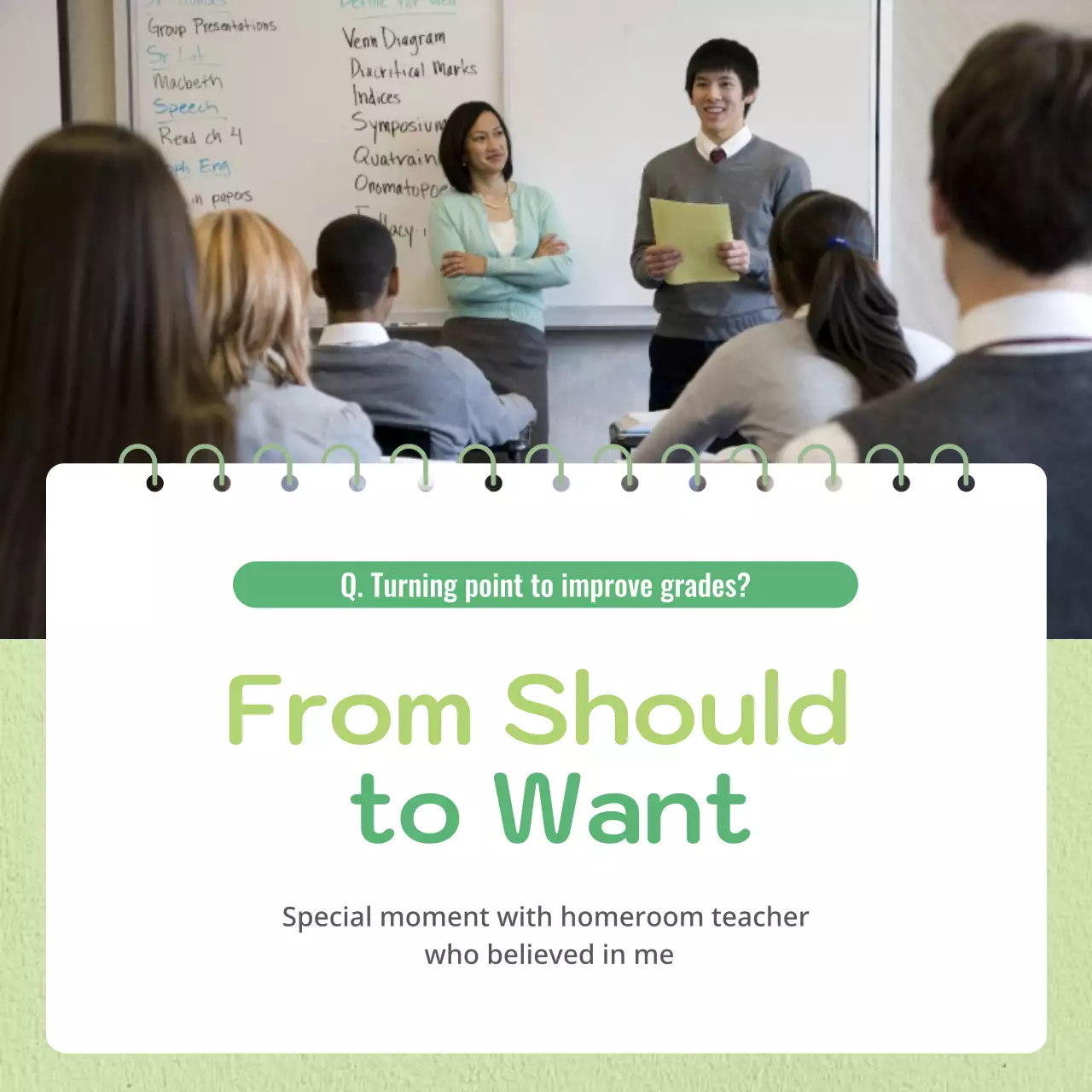 green minimal education storybook