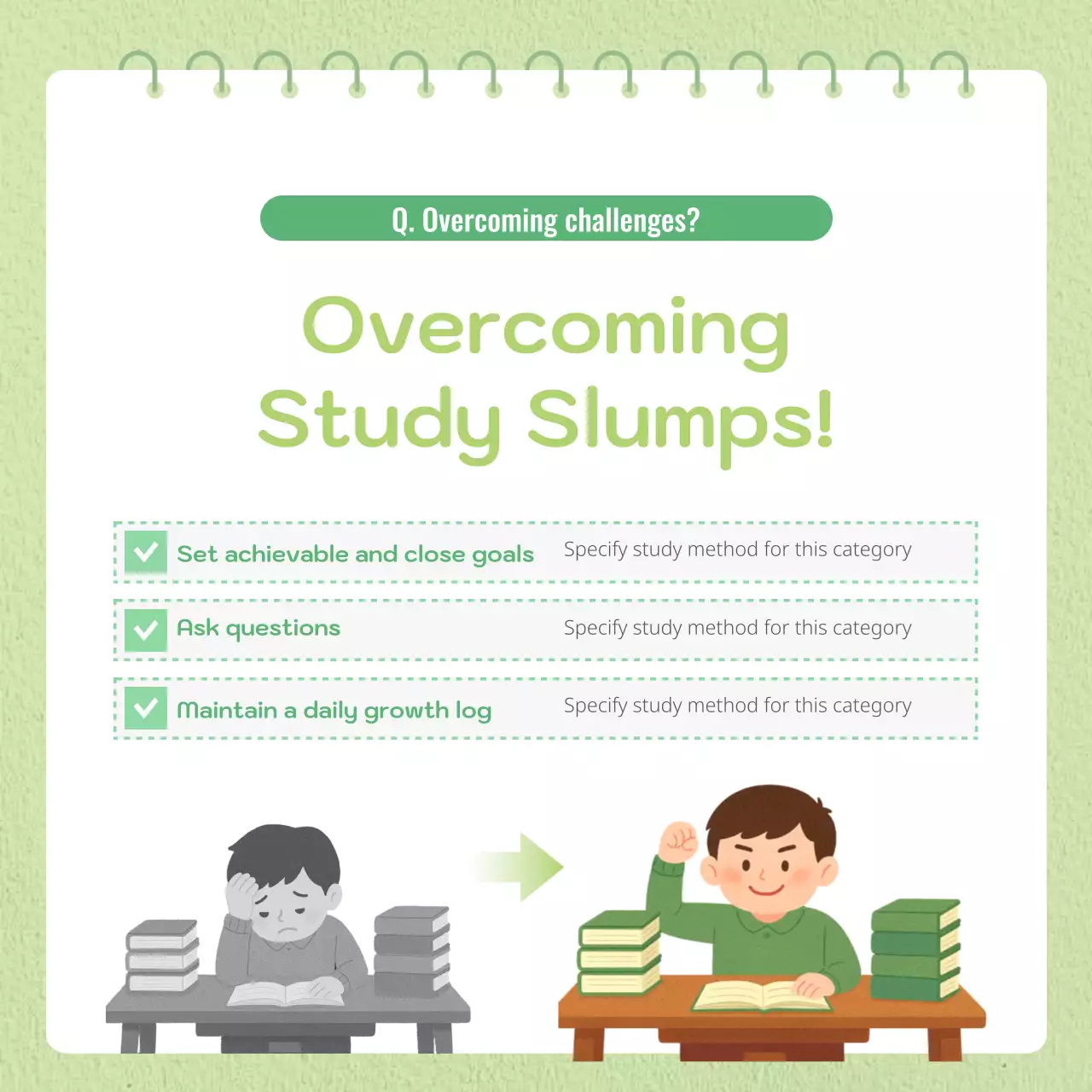 green minimal education storybook