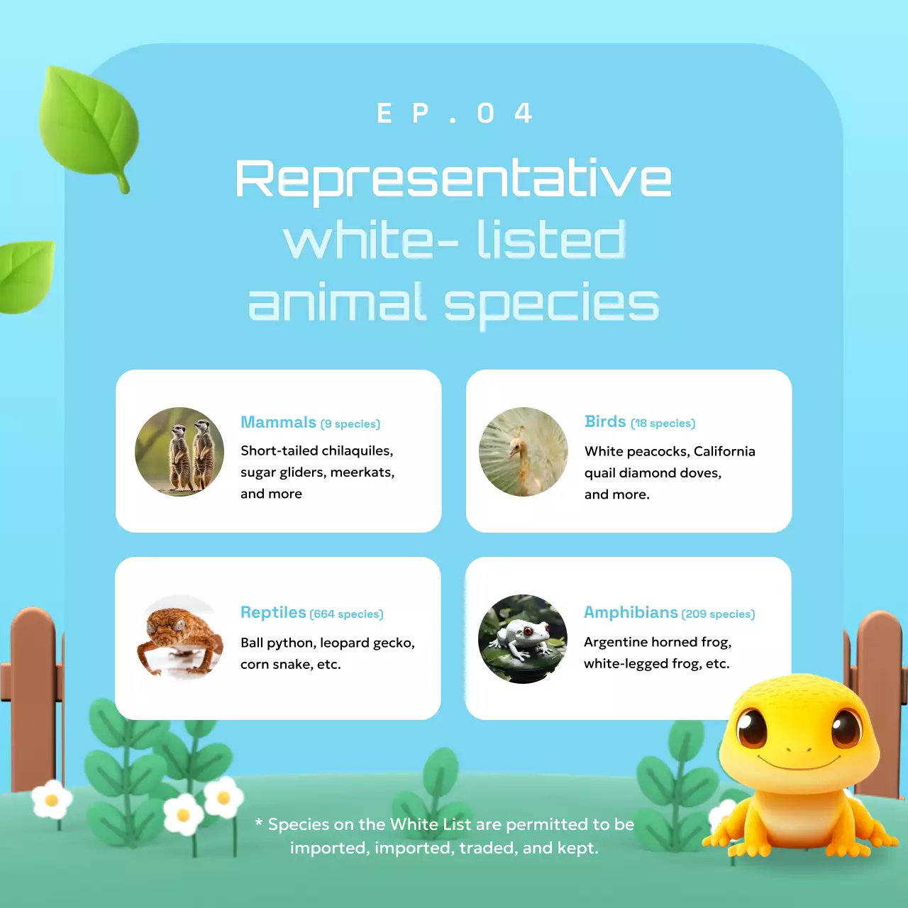 yellow cute wildlife announcement