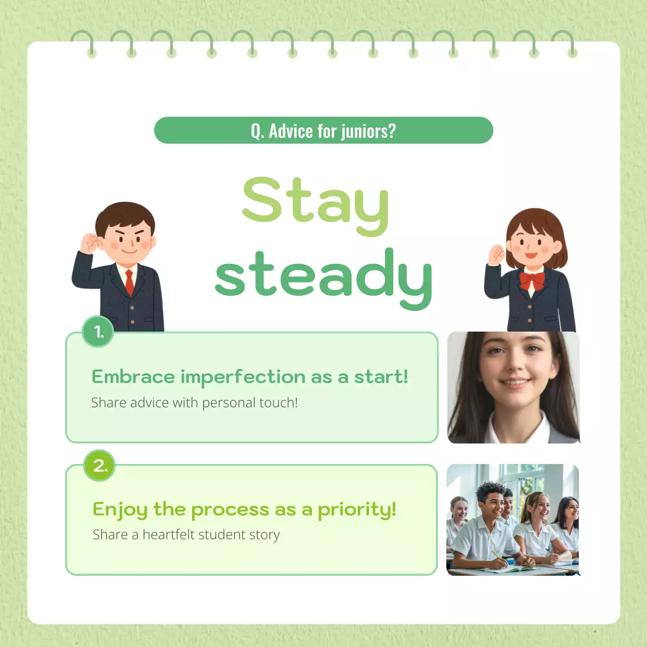 green minimal education storybook