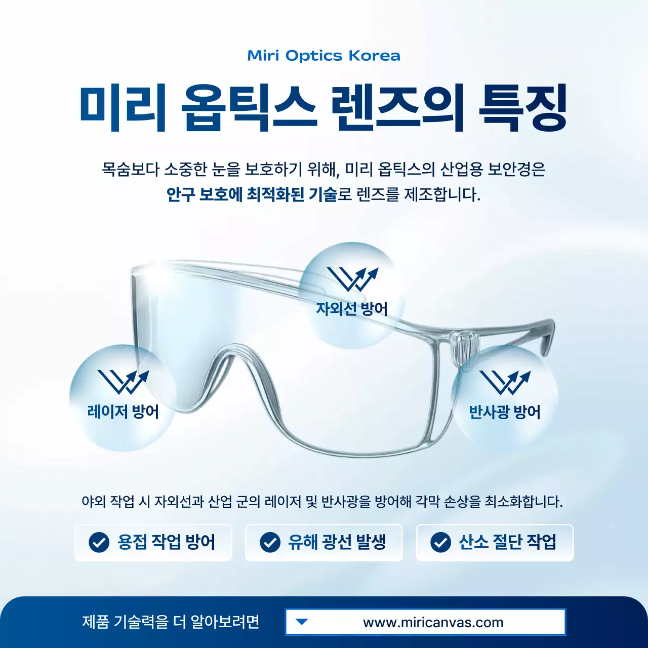 하늘색 모던 산업 보안 광고