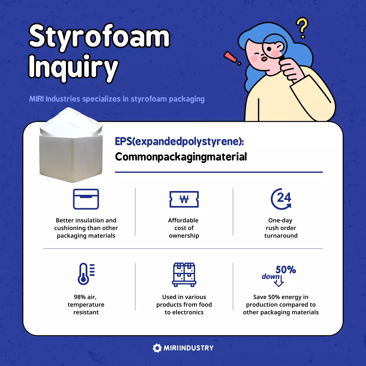 blue modern packaging advertisement