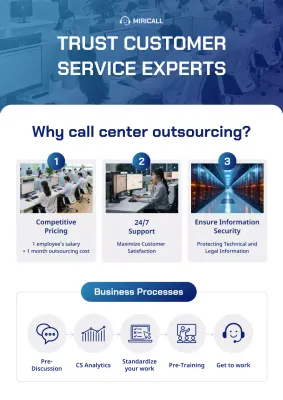 blue modern outsourcing promotion