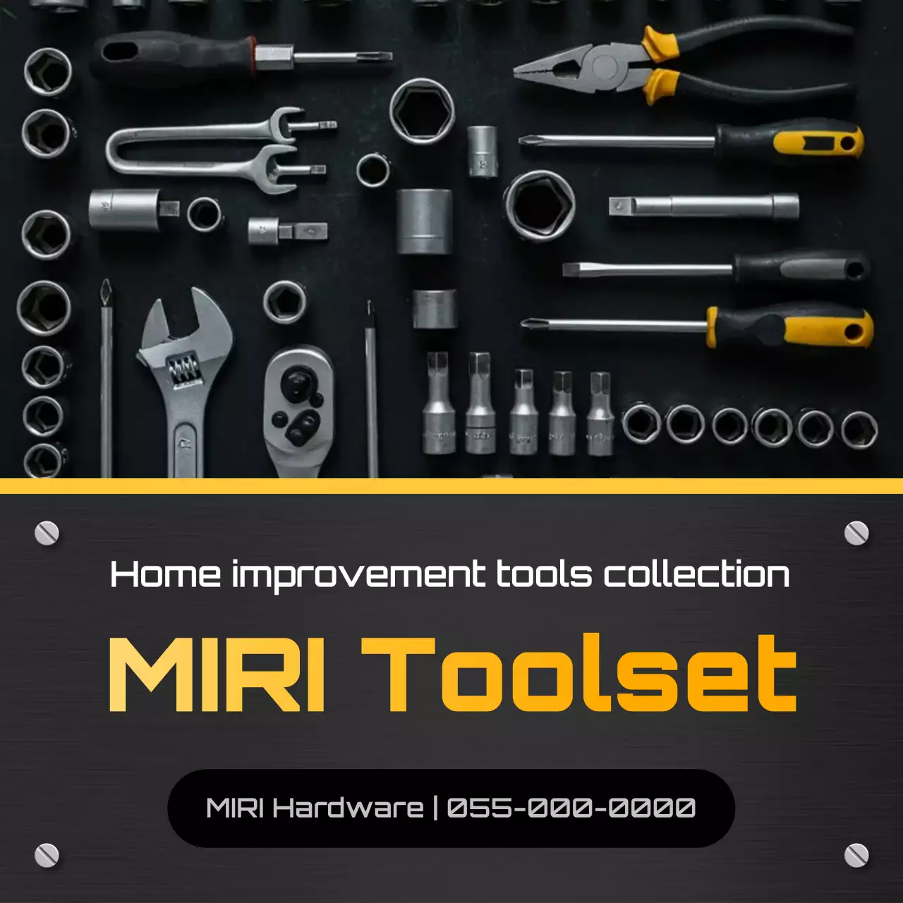 black modern tool advertisement