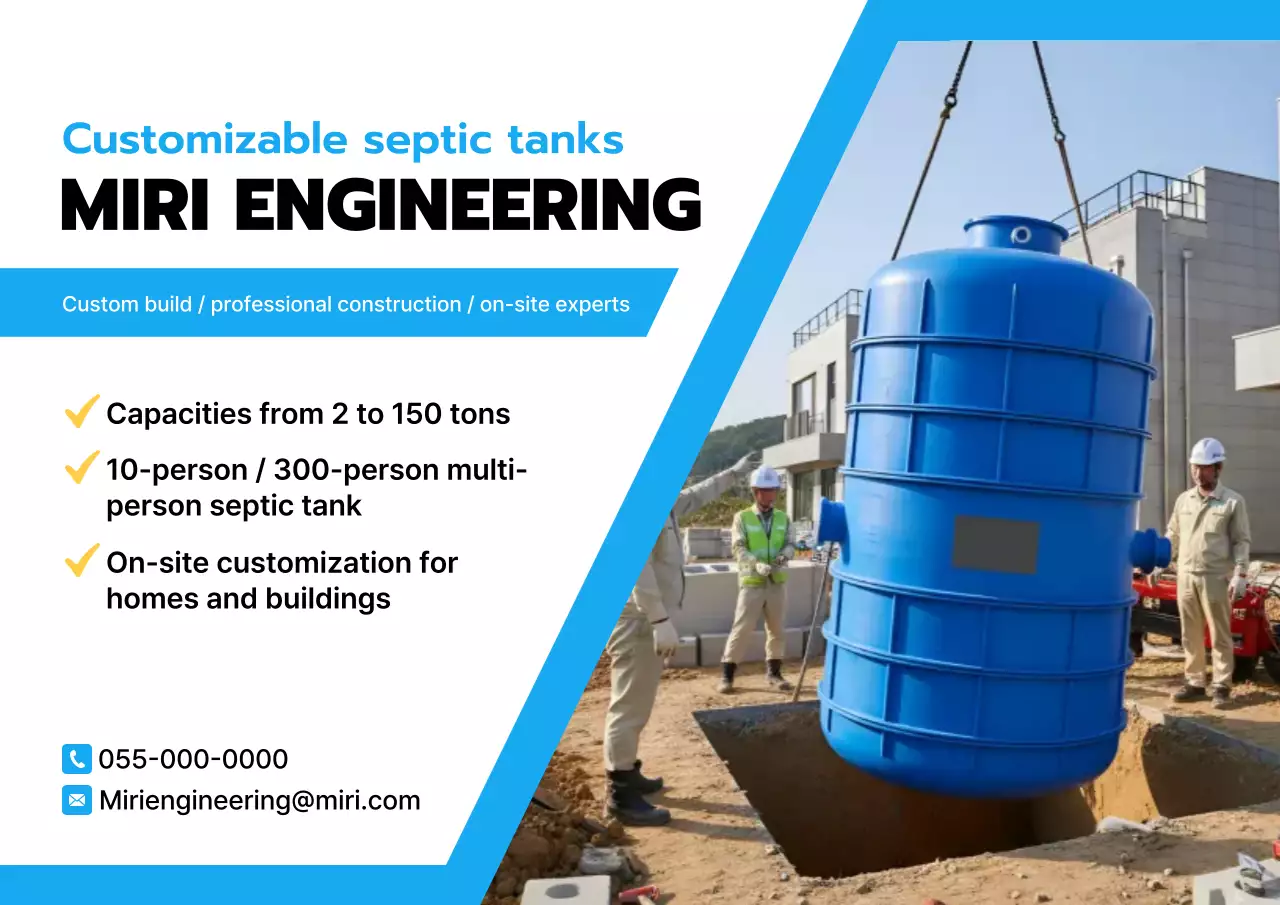 blue modern construction promotion