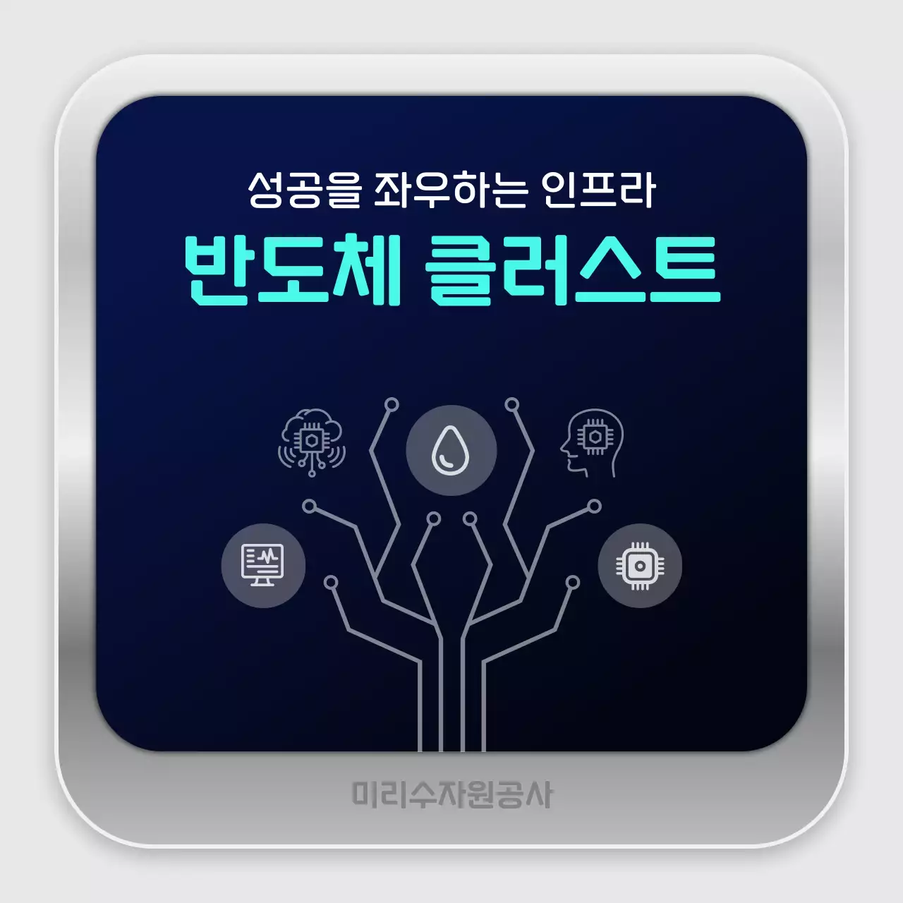 남색 모던 기술 홍보