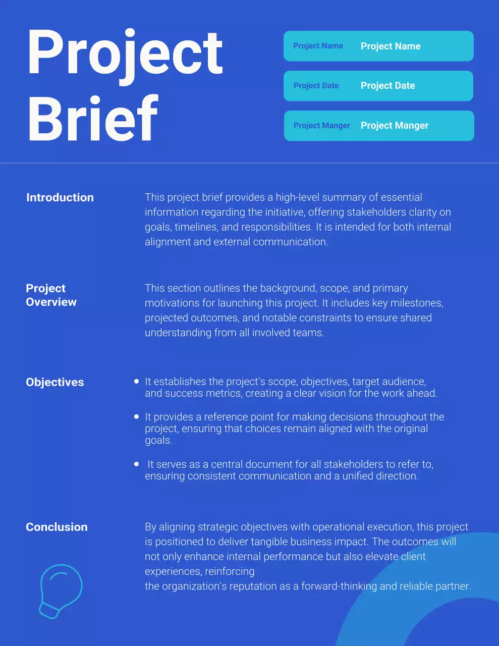 블루 모던 프로젝트 문서 편지