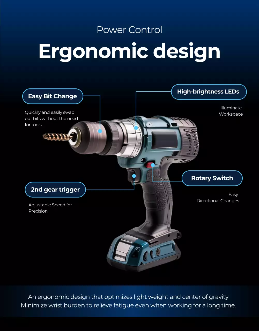 iklan bor modern biru