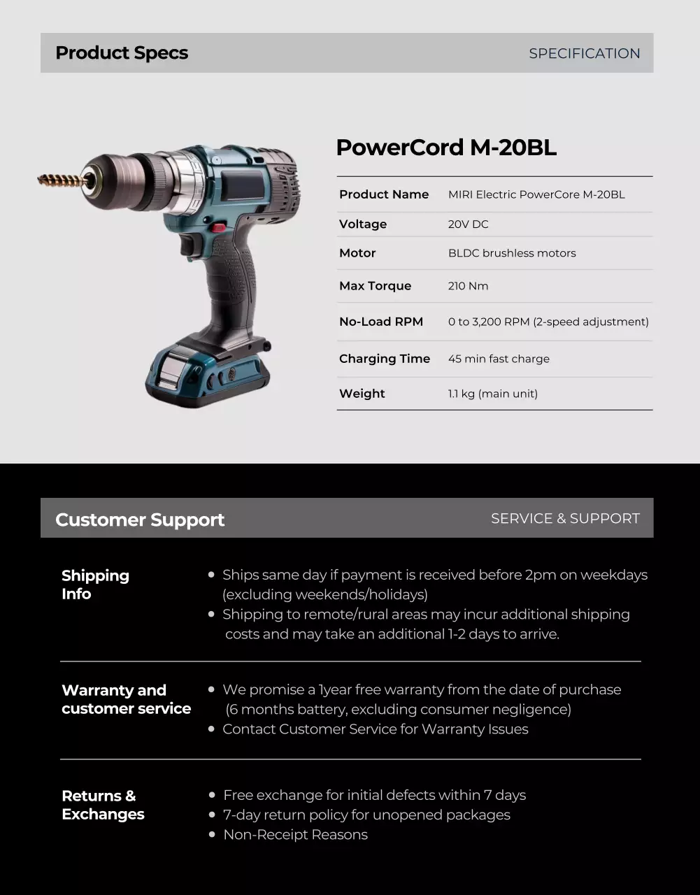 iklan bor modern biru